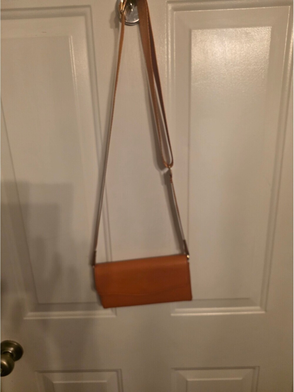 Sasy A new day light orange Crossbody Wallet Purse with Adjustable Strap